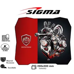 SIGMA - Pad Mouse X37 Rojo y Negro