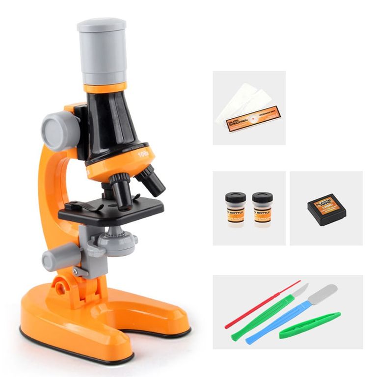 Microscopio Educativo Cientifico Niño Juguete-ANARANJADO