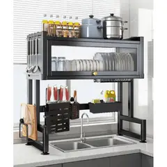 GENERICO - Escurridor con Tapa para Platos - Color Negro