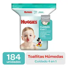HUGGIES - Toallitas Húmedas Cuidado 4 en 1 - 184 unid