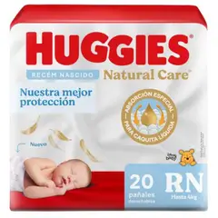 HUGGIES - Pañal Natural Care Froz Talla RN 20 unid