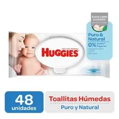 HUGGIES - Toallitas humedas Puro y Natural 48 unid
