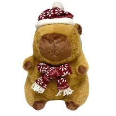 XCLUSIVE - PELUCHE CAPIBARA CAPYBARA NAVIDAD GORRO BUFANDA 30CM