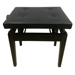 GENERICO - BANQUETA AJUSTABLE CON COJIN CUERINA COLOR NEGRO