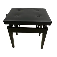 GENERICO - BANQUETA AJUSTABLE PATAS RECTAS DE MADERA COLOR NEGRO MATE