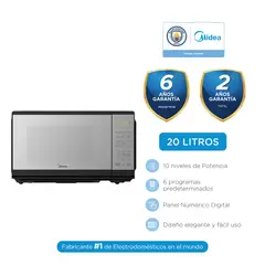 MIDEA - Horno de Microonda  (20L) MMDF07S2MB - Negro.