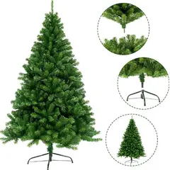 GENERICO - Árbol Navideño ciprés 3 cuerpos de 2 10mt+ luces de multicolor de 300