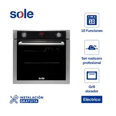 SOLE - Horno Eléctrico Empotrable SOLHO012V2 73L Grill