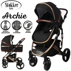 STOKKER BABY - Coche Moises de Lujo «ARCHIE» Negro