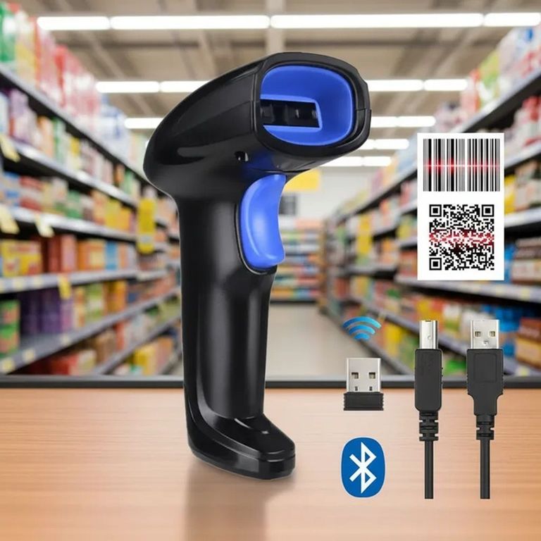 Lector portátil escaner de código de barras Bluetooth Inalámbrico 2D 1D YHD-1100DB
