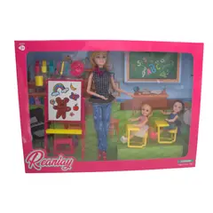 GENERICO - Muñeca maestra / alumnos y accesorios