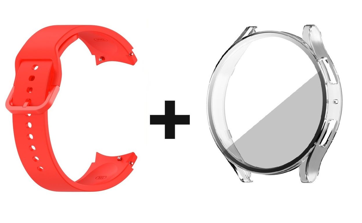 CORREA + BUMPER PARA SAMSUNG GALAXY WATCH 4 ROJO / 40 MM