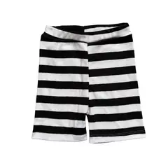 RED CARROT - Short negro y blanco rayado de algodon