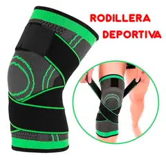 SEISA - Rodillera Deportiva Para Gym Ajustable Para Entrenar Verde
