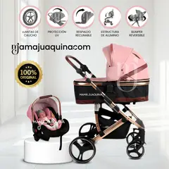 Baby - Coche Moisés Travel System «MARQUILIA» con Porta Bebé Pink