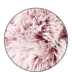 GENERICO - Cojín de Peluche Pelo Largo 40x40cm Borgoña Jaspeado