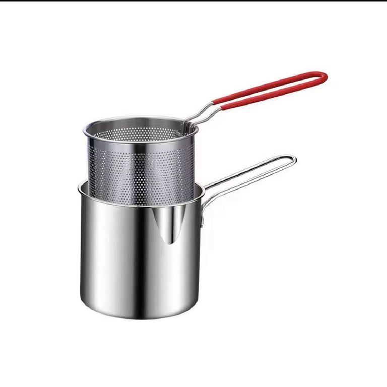 Olla Freidora de acero Inoxidable y filtro B-01