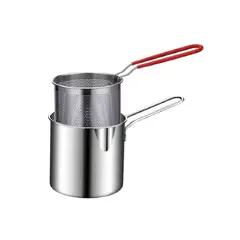 S&T - Olla Freidora de acero Inoxidable y filtro B-01