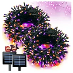 GENERICO - LUCES NAVIDEÑAS CON PANEL SOLAR 200 FOCOS