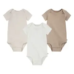 HUGGIES - Body Bebé Niño 0-3 meses Algodón Orgánico - Pack De 3