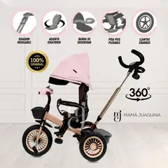 KIDS - Triciclo Guiador «TERRIO» con Bluetooth Pink