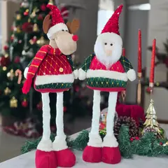 GENERICO - DOS MUÑECOS PATILARGOS NAVIDEÑOS