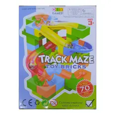 GENERICO - Laberinto Armable de Bloques con Canicas - 70 Piezas