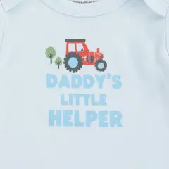 HUGGIES - Ropa de Bebé Pack de 3 Bodies Niño Celeste Granja