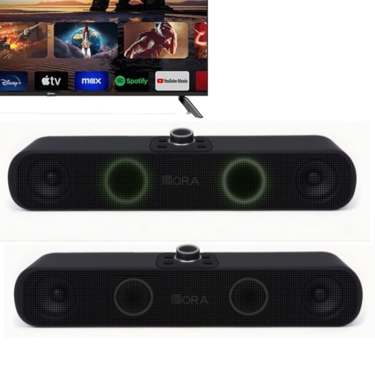 Barra Sonido PARLANTE Boton Retro Perilla Bluetoot RECARGABLE Rgb UsbC