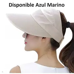GENERICO - Visera Azul para Mujer de Ala Ancha Gorro
