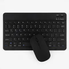 GENERICO - Teclado con Mouse Bluetooth Inalambrico para Pc Tablet Mac iPad Negro