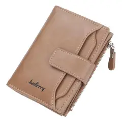 BAELLERRY - Billetera Hombre PU Amplio Monedero con Cremallera en Caja
