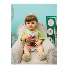 OEM - Muñeca Realista Mueve ojo y boca de 55 CM Responde Preguntas