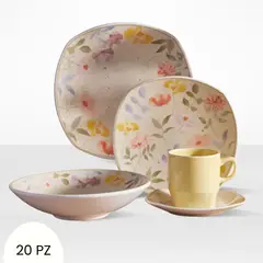 TRAMONTINA - Juego de Vajilla X20 Piezas Alicia