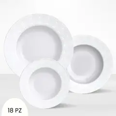 TRAMONTINA - Juego de Vajilla X18 Piezas Alicia