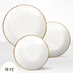 TRAMONTINA - Juego de Vajilla X18 Piezas Rustic