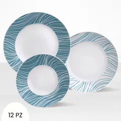 TRAMONTINA - Juego de Vajilla X12 Piezas Clarice