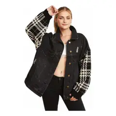 GENERICO - Casaca Mujer Jean Ev-85 Color Negro