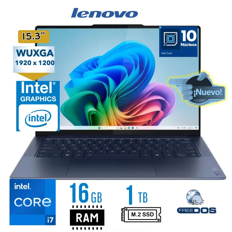 Laptop ,IDEAPAD SLIM 3 15IRH10 intel Core i7 13va Gen, Ram 16GB, SSD 1TB, 15.6 FHD
