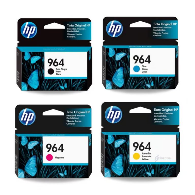 Kit Tinta 964 Cyan Magenta Amarillo Negro