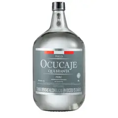 OCUCAJE - Pisco Quebranta Damajuana Botella 4 LT