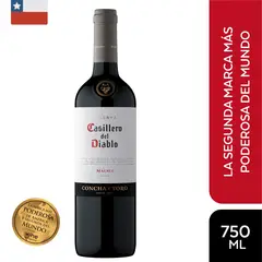 CASILLERO DEL DIABLO - Vino Malbec 750ml
