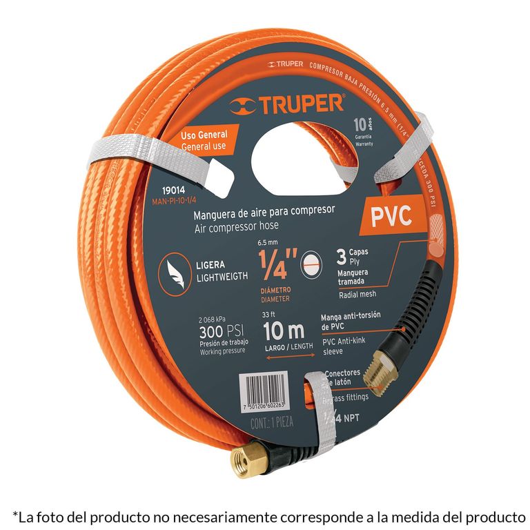 Manguera 3/8" x 15m PVC para Compresora 10894