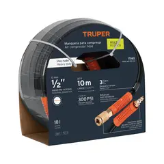 TRUPER - Manguera 1/2" x 10m Hule para Compresora 17085