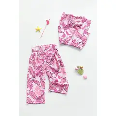 KIDS MASHMELO - Outfit de Seda Mate con Pantalon y Top para Niña - Kids Mahmelo