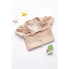 KIDS MASHMELO - Chaqueta Crop Chanel con Solapa para Niña - Kids Mahmelo