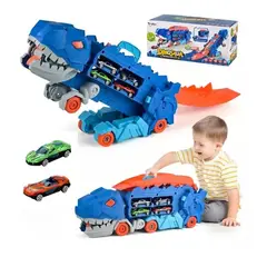 GENERICO - DINOSAURIO DEVORADOR DE AUTOS CON 02 AUTOS