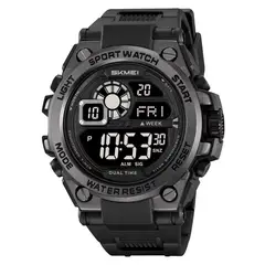 SKMEI - Reloj 2318 Hombre Digital Deportivo Cronómetro Dual LED - Negro