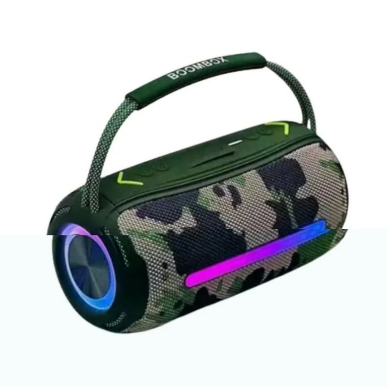 Parlante portatil Bluetooth y Radio Color Camuflaje