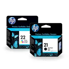 HP - Kit Tinta 21, 22 Negro, Tricolor